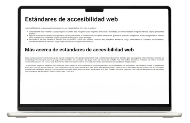 Imagen en la que vemos como se visualizaría un texto justificado en la versión de escritorio.