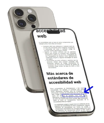 Imagen en la que vemos un ejemplo gráfico de por qué no es recomendable usar textos justificados en versiones móviles.